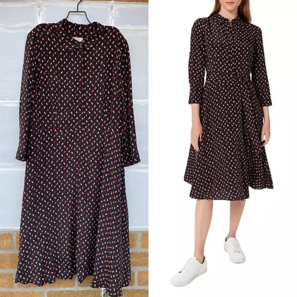 HOBBS LONDON Alex Midi Dress size 12 - Picture 1 of 17